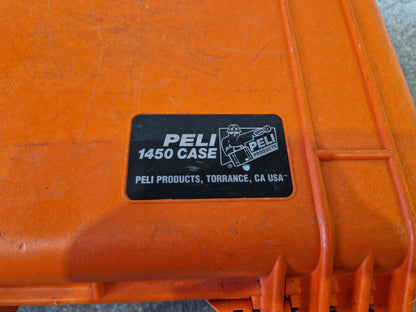 Peli 1450 Orange Protective Waterproof Case – Foam Insert – Good