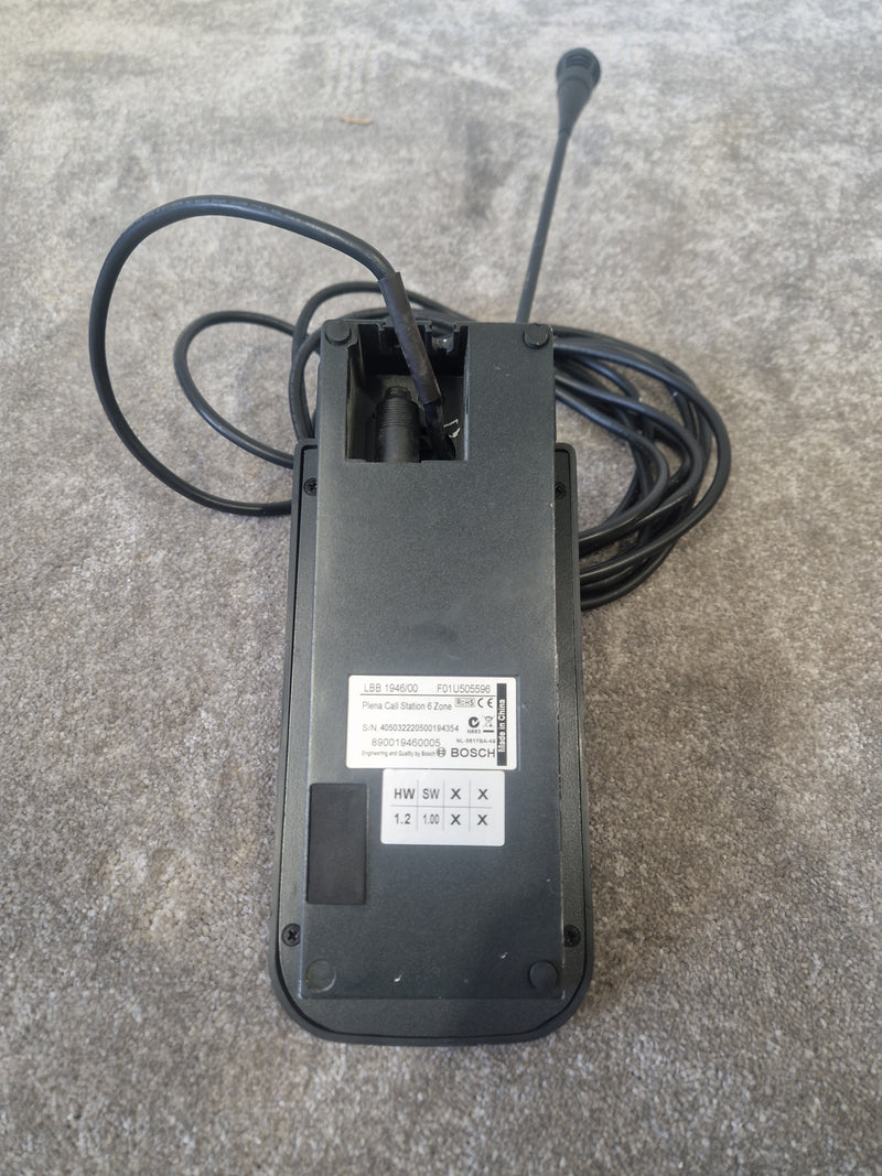 Bosch Plena LBB1946/00 Call Station – 6-Zone Paging Microphone, Metal Base – Very Good - Image 9