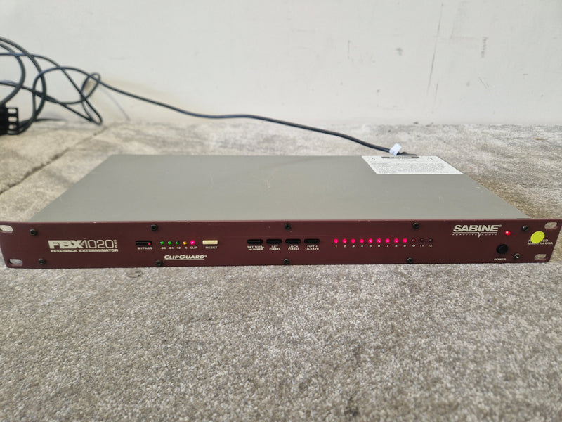 Sabine FBX1020 Feedback Exterminator – 20-Bit DSP – 10 Constant Q Filters – Good - Image 8