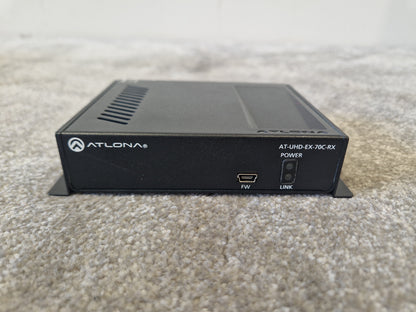 Atlona AT-UHD-EX-70C-RX – 4K HDBaseT Receiver – RS-232 & IR Control – Very Good