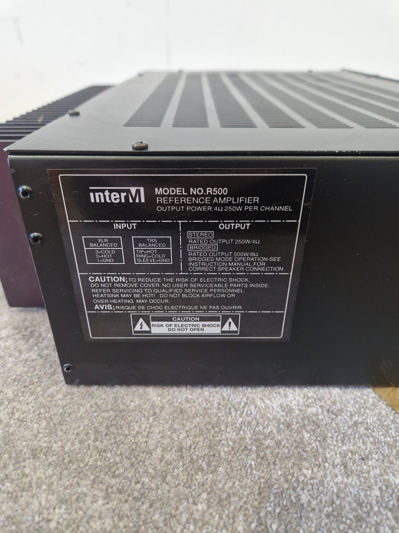 Inter-M R-500 – 2-Channel Reference Amplifier – 500W Output – Good - Image 3