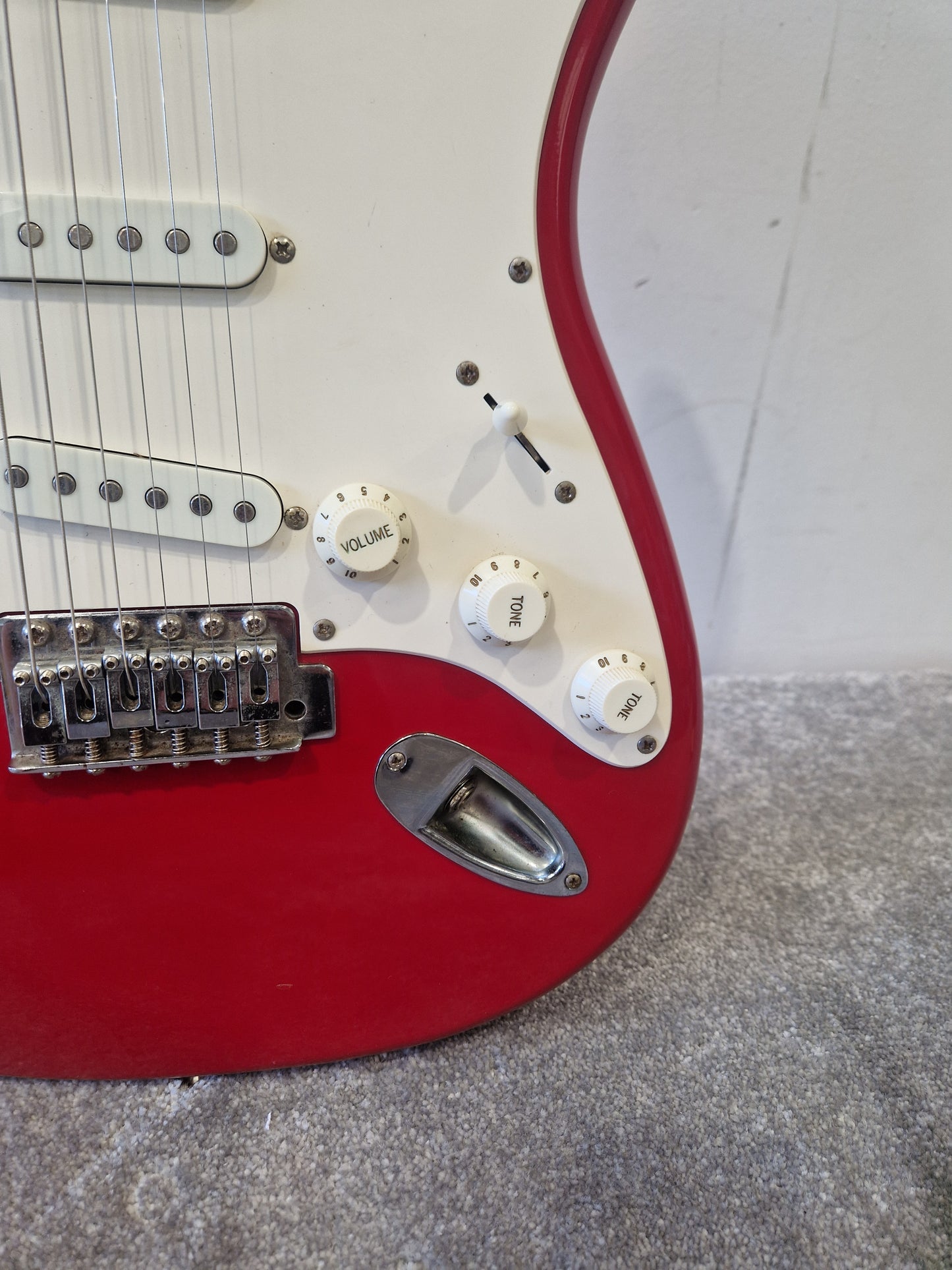 Fender Squier Strat Affinity Electric Guitar, China - New Ernie Ball Strings - Very Good Condition w/ Soft Case