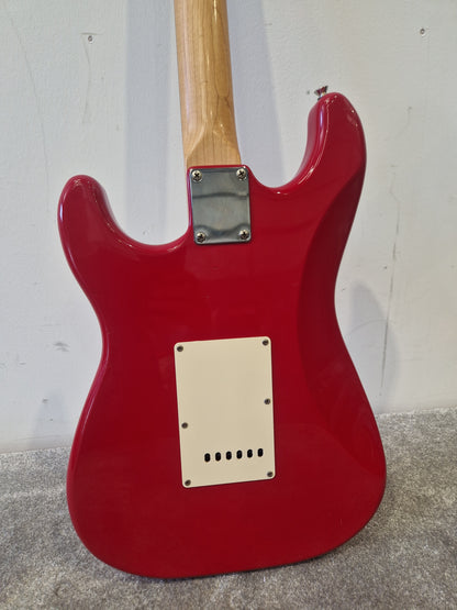 Fender Squier Strat Affinity Electric Guitar, China - New Ernie Ball Strings - Very Good Condition w/ Soft Case
