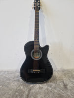 Madina Acoustic Guitar - Black, 3/4 Size, Solid Top - Very Good - Image 2