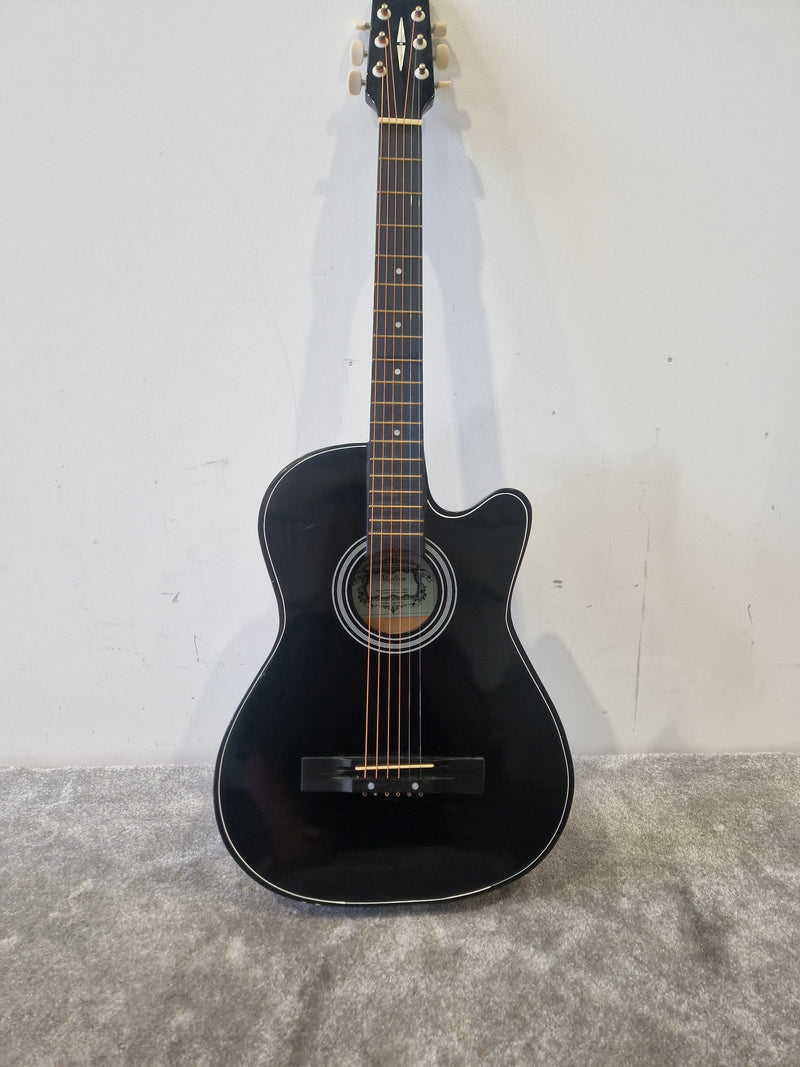 Madina Acoustic Guitar - Black, 3/4 Size, Solid Top - Very Good - Image 2