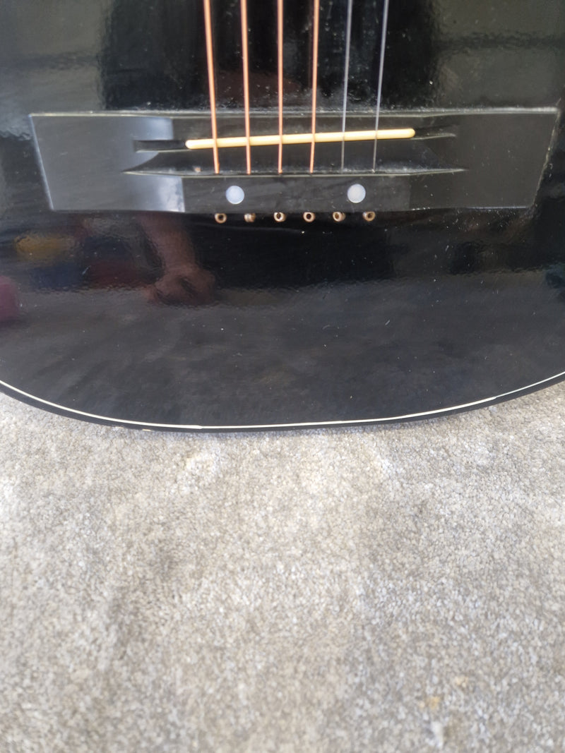 Madina Acoustic Guitar - Black, 3/4 Size, Solid Top - Very Good - Image 6