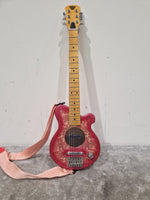 Pignose Electric Travel Guitar - Compact Design, Solid Tone - Excellent w/ Soft Case & Pink Guitar strap - Image 1