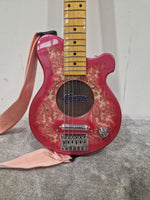 Pignose Electric Travel Guitar - Compact Design, Solid Tone - Excellent w/ Soft Case & Pink Guitar strap - Image 13