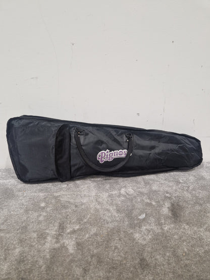 Pignose Electric Travel Guitar - Compact Design, Solid Tone - Excellent w/ Soft Case & Pink Guitar strap