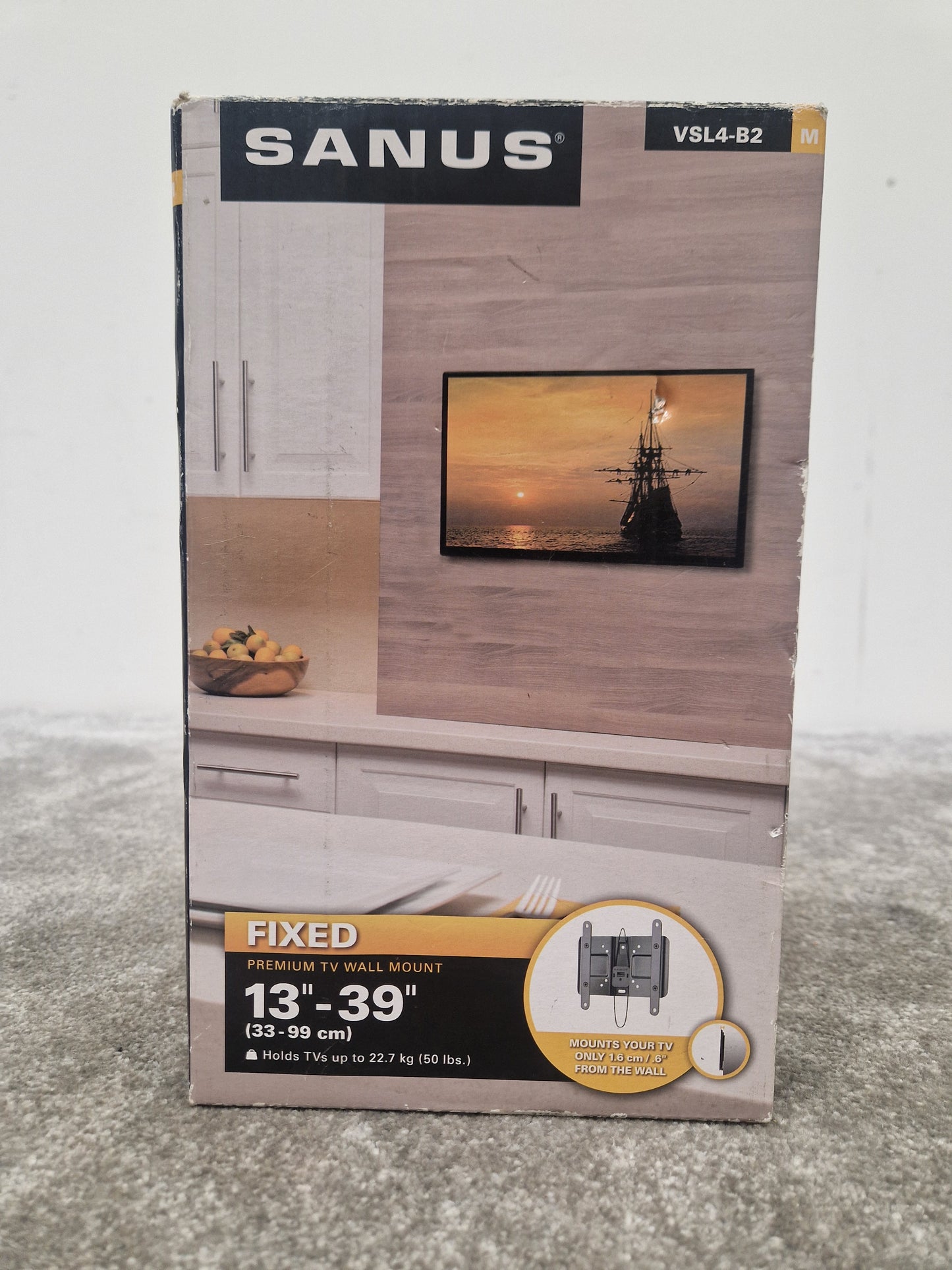 Sanus VSL4-B2 - Adjustable Speaker Stands - Open Box w/ Original Box & Manuals