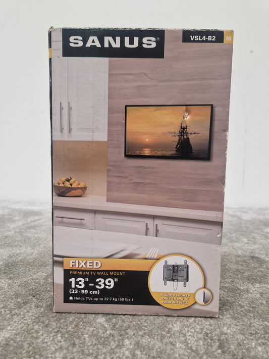 Sanus VSL4-B2 - Adjustable Speaker Stands - Open Box w/ Original Box & Manuals