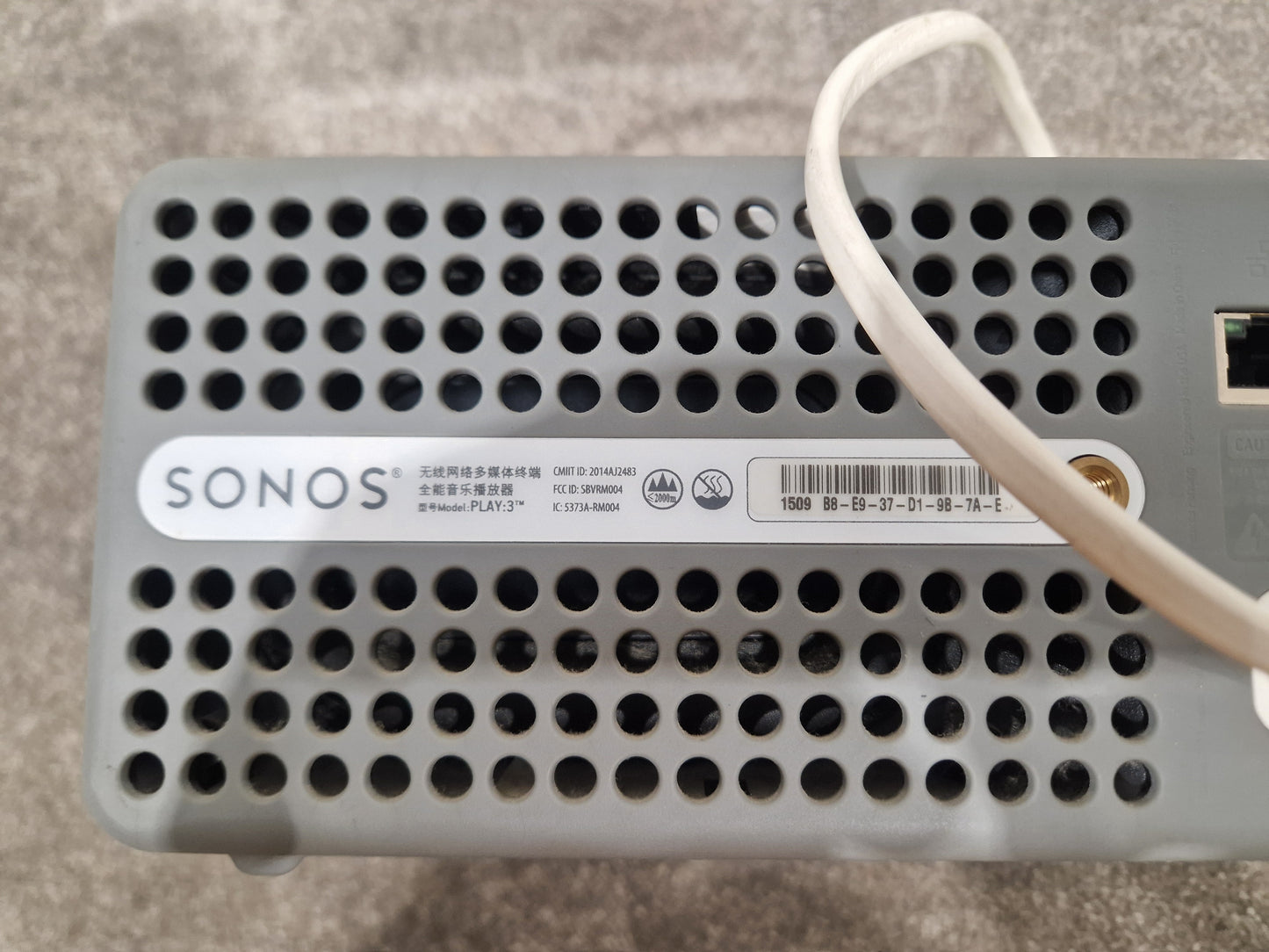 Sonos Play 3 - Wireless Speaker, Compact Design - Very Good