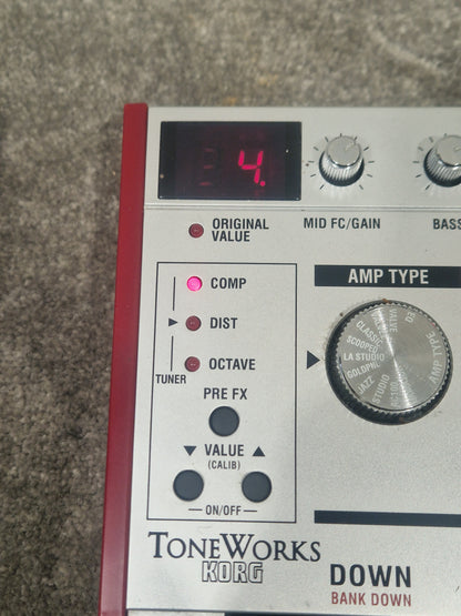 Korg Toneworks AX10B - Bass Guitar Effects Processor, Amp Modeling - Very Good w/ Power Supply