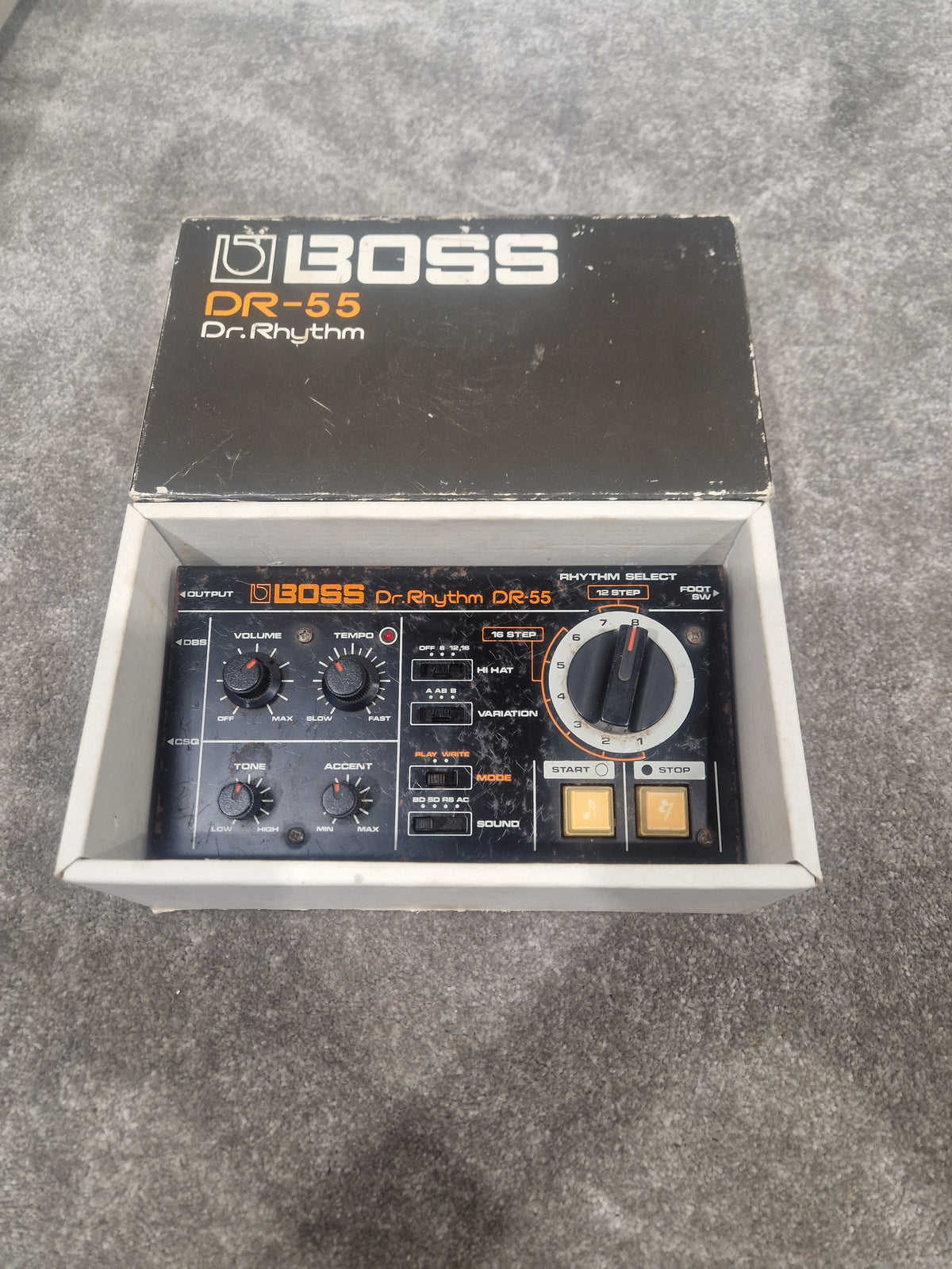 Boss DR-55 Drum Machine - Vintage Rhythm, Programmable Patterns - Good w/ Original Box & Manuals