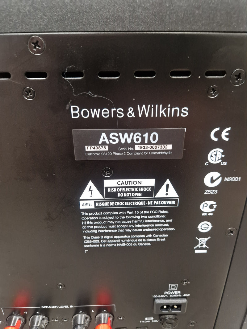Bowers and Wilkins ASW610 - High-Power Subwoofer, 300W Amplifier - Very Good - Image 10