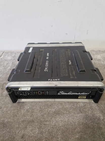 Studiomaster SM 1200D PA Amp - 2400W Power, Class D - Spares or Repair w/ Hard Case