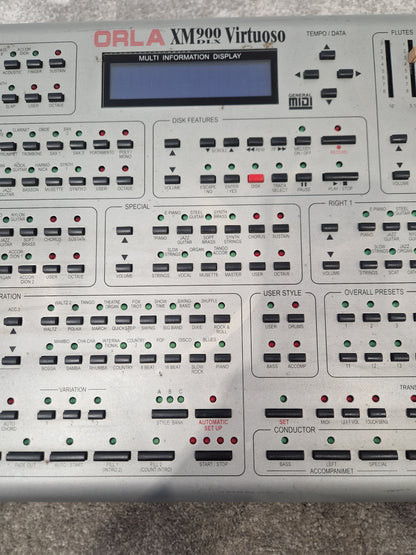 Orla XM900 DLX orchestra module - 900 Sounds, 128-Note Polyphony - Spares or Repair w/ Power Supply & Soft Case