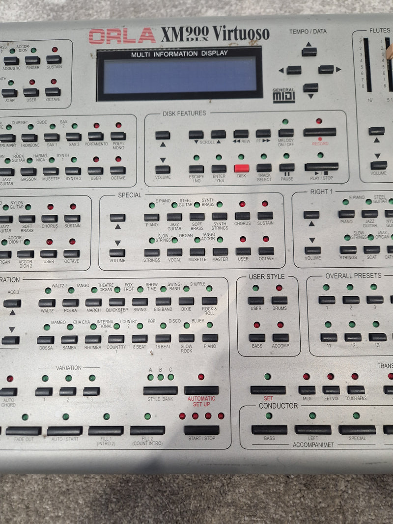 Orla XM900 DLX orchestra module - 900 Sounds, 128-Note Polyphony - Spares or Repair w/ Power Supply & Soft Case - Image 8