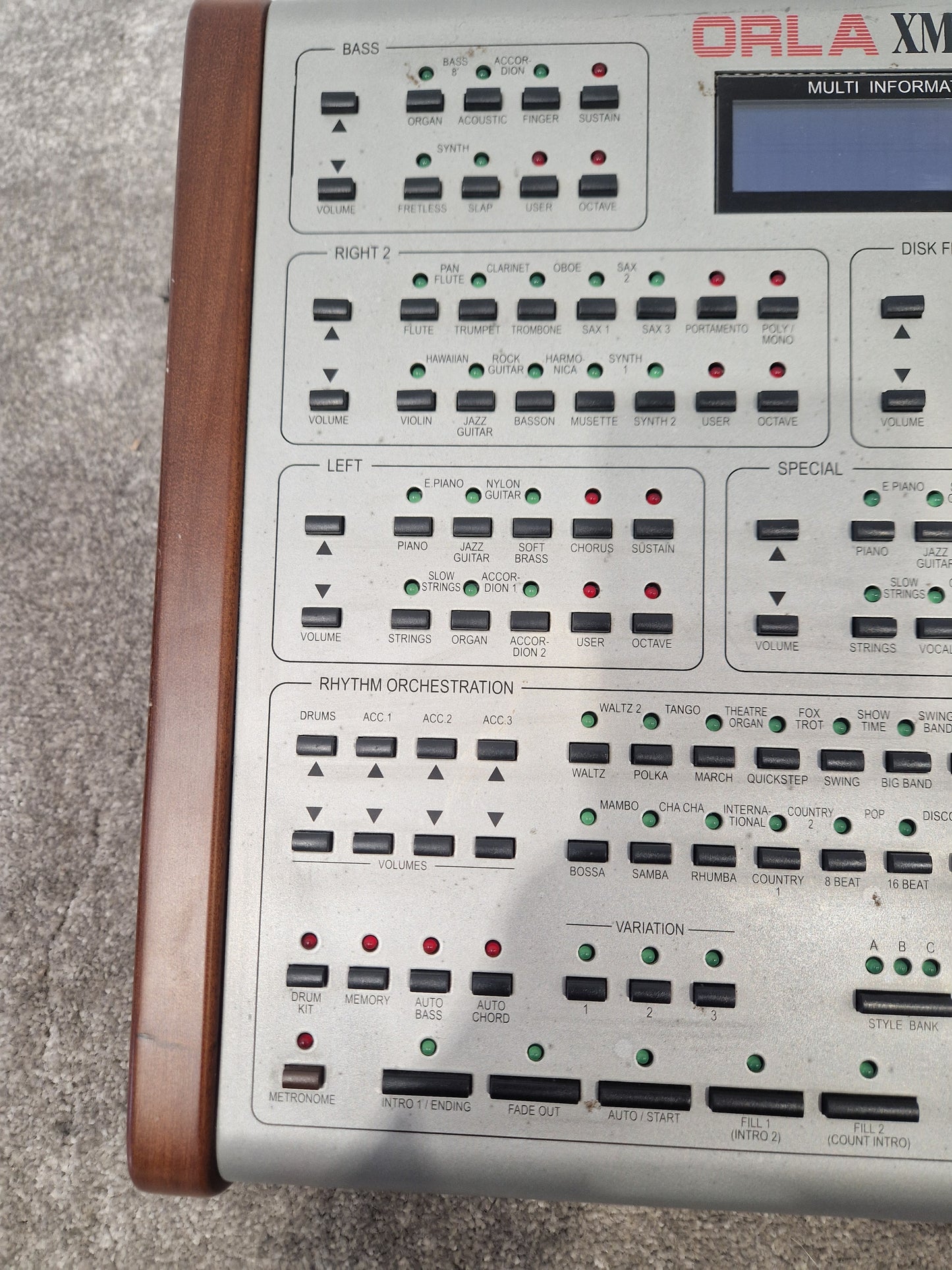 Orla XM900 DLX orchestra module - 900 Sounds, 128-Note Polyphony - Spares or Repair w/ Power Supply & Soft Case