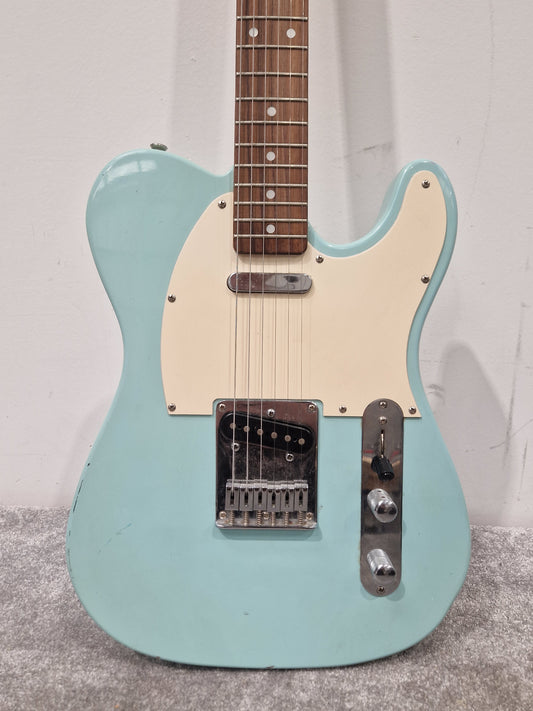 Fender Squier Telecaster Affinity Baby Blue Electric Guitar - Baby Blue Finish, Maple Neck - Very Good w/ Soft Case