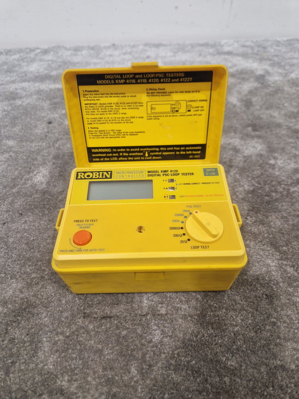 Robin KMP 4120 Digital PSC-loop tester - High Accuracy, Easy-to-Use - Very Good