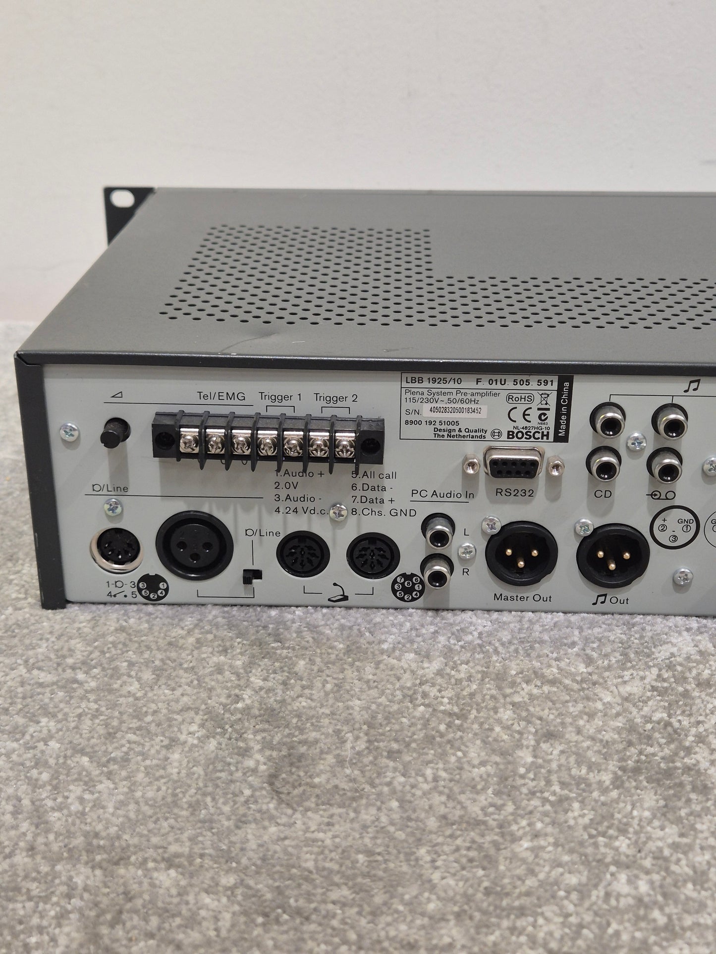 Bosch Plena System Pre-Amplifier - Professional Audio Control, Versatile Inputs - Very Good