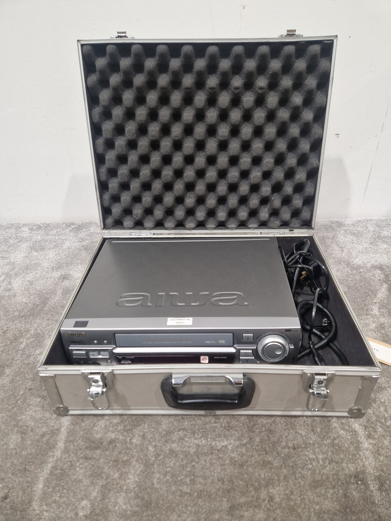 AIWA. VHS Player FX6500 - VHS Playback, Rackmount Design - Very Good w/ Power Supply & Manuals & Rackmount Case - Image 1