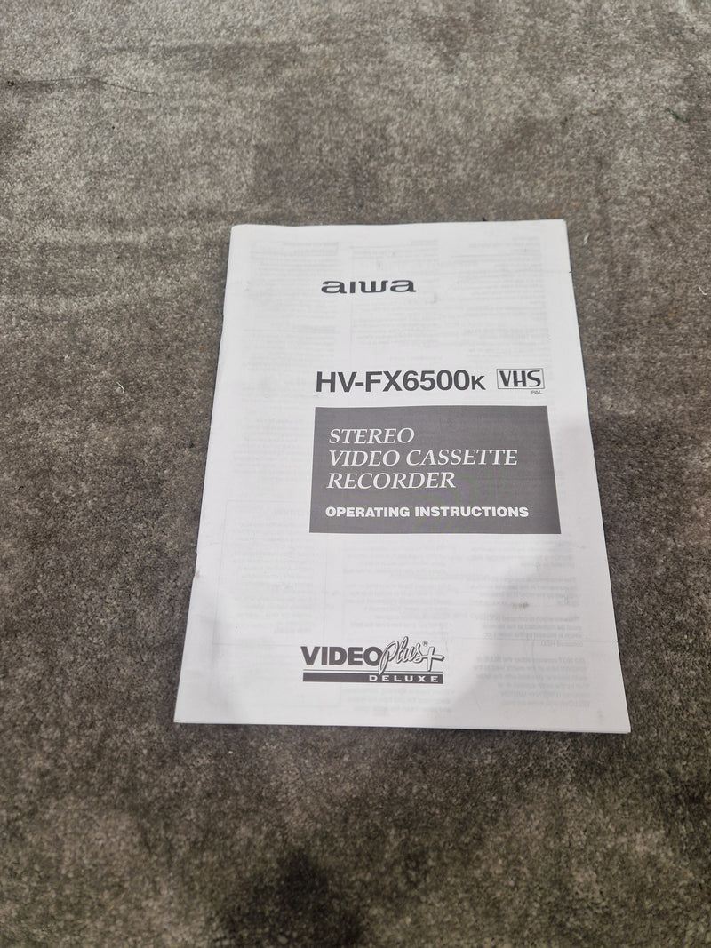 AIWA. VHS Player FX6500 - VHS Playback, Rackmount Design - Very Good w/ Power Supply & Manuals & Rackmount Case - Image 3
