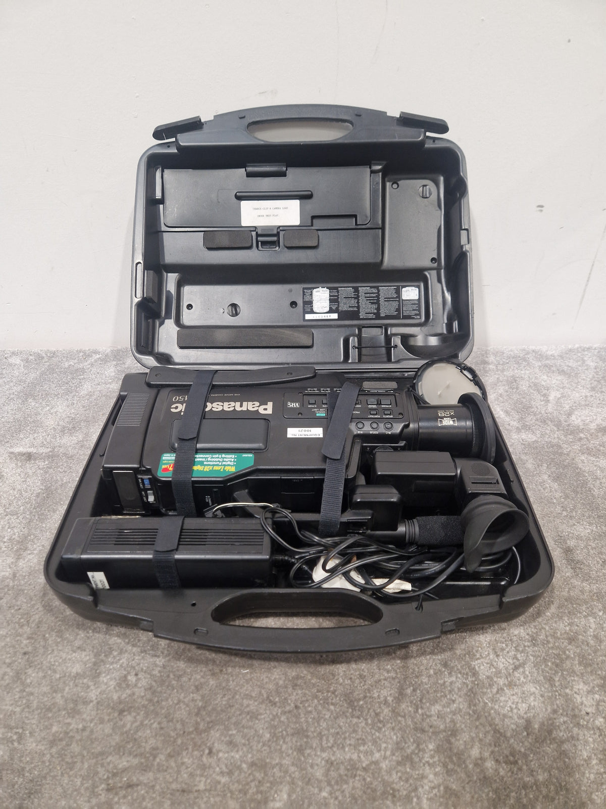 Panasonic NV-M50 - Compact VHS-C Camcorder - Spares or Repair w/ Hard Case & Panasonic AC adapter VW-AM10