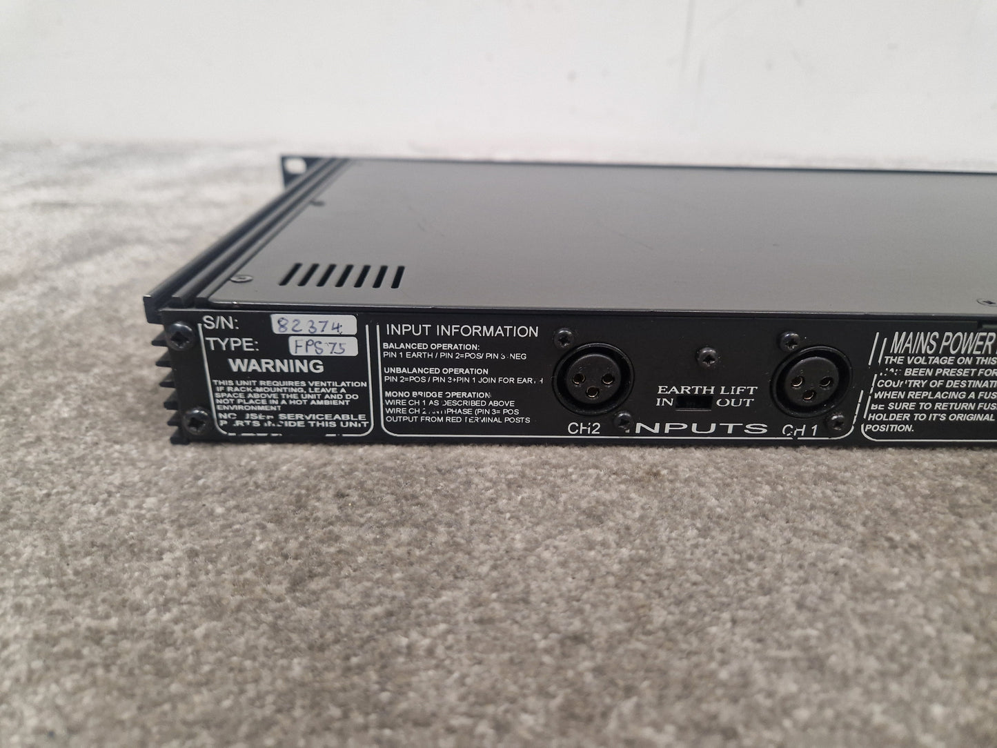Omniphonics Footprint Series 75 Power Amplifier - Studio Quality Sound - Good