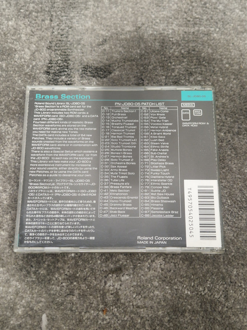 Roland Brass section ROM card SL-JD80-05 - Enhances Sound, Easy Installation - Excellent w/ Original case - Image 5