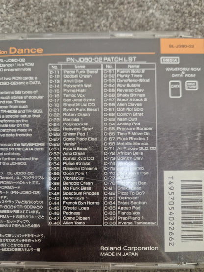 Roland Drums and Percussion dance ROM card SL-JD80-02 - Expands Sound Library, Easy Installation - Excellent w/ Original case