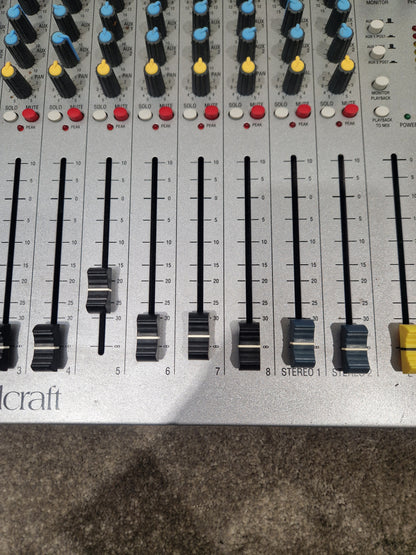 Soundcarft Spirit E8 - 8-Channel Mixer, Compact Design - Excellent w/ Power Supply