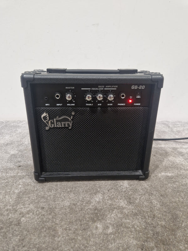 Glarry GB-20 Bass Amplifier - Compact, 20W - Excellent w/ Power Supply