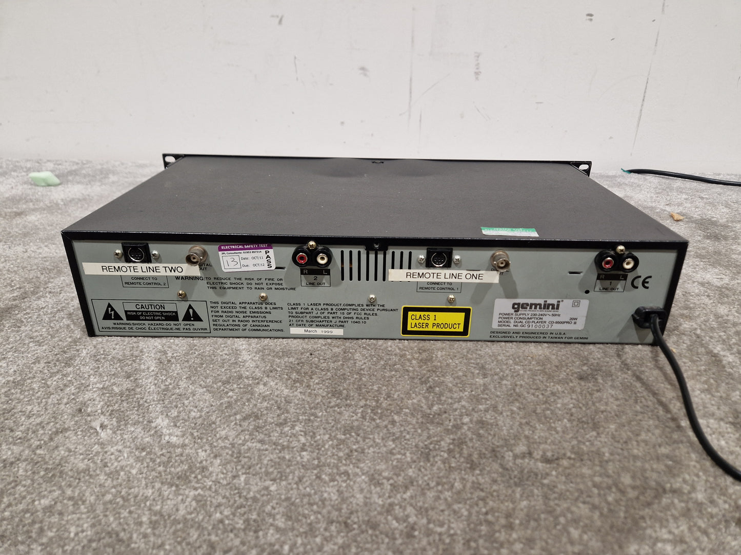 Gemini CD-9500PRO 3 - Professional Dual CD Player, Pitch Control - Good