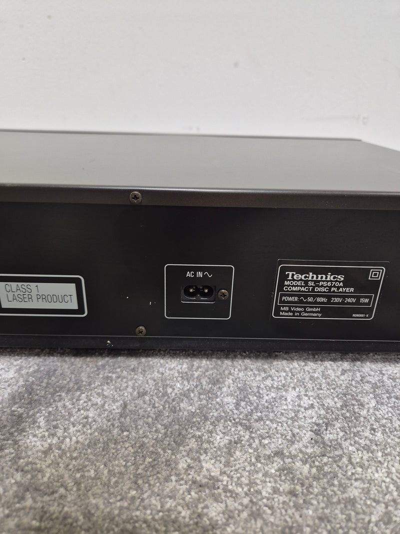 Technics SL-PS670A - High Fidelity CD Player - Excellent - Image 9