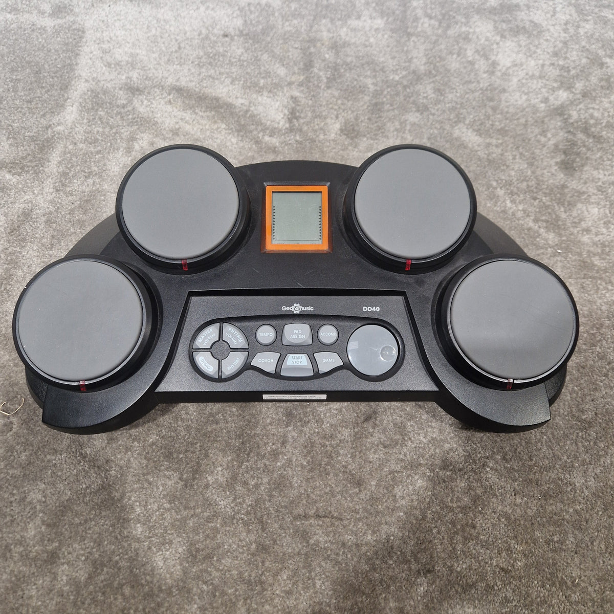 Gear4Music DD40 Digital 4 Pad Drum - Compact Design, Responsive Pads - Excellent w/ Sticks and Power Supply