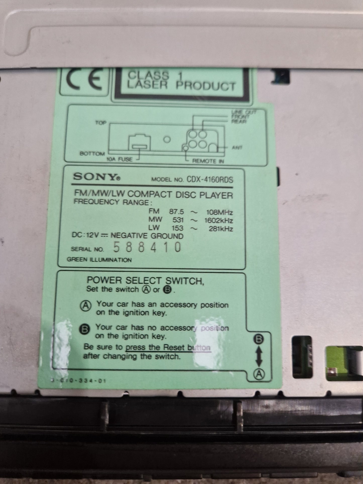 Sony CDX-F5550 - High-Quality Audio, Bluetooth Connectivity - Excellent w/ Original Box