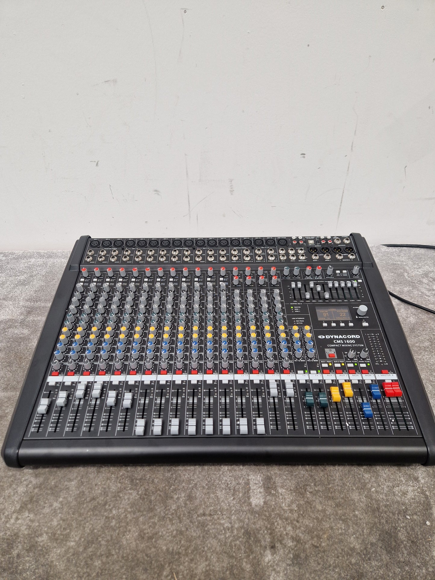 Dynacord CMS 1600 - 16-Channel Mixer, USB Audio Interface - Excellent w/ Original Box & Power Supply