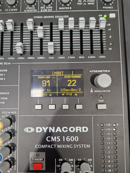 Dynacord CMS 1600 - 16-Channel Mixer, USB Audio Interface - Excellent w/ Original Box & Power Supply