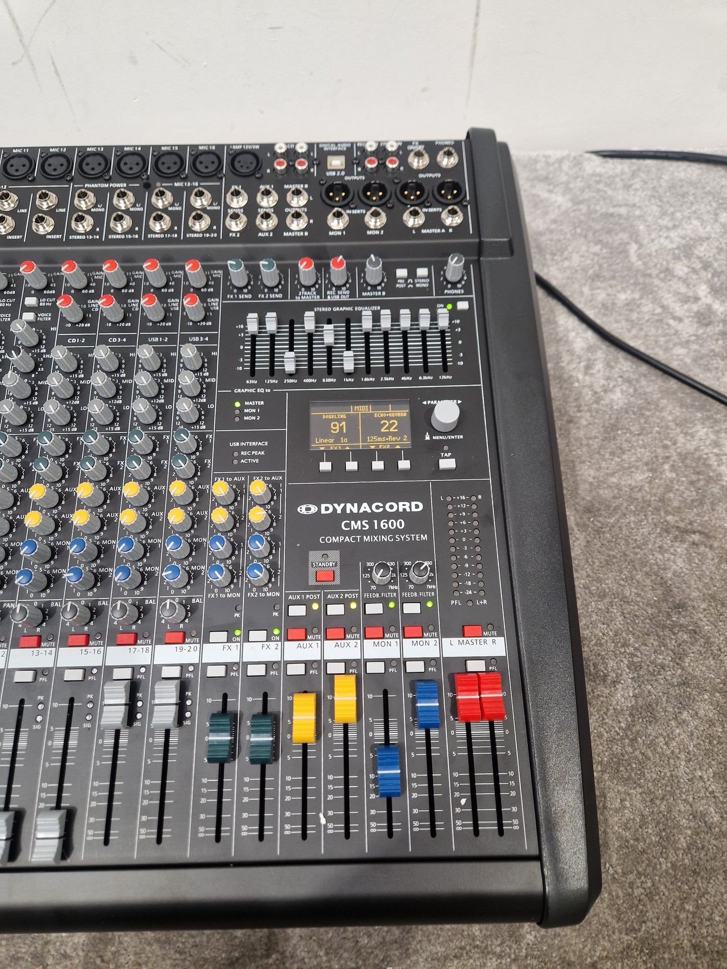 Dynacord CMS 1600 - 16-Channel Mixer, USB Audio Interface - Excellent w/ Original Box & Power Supply