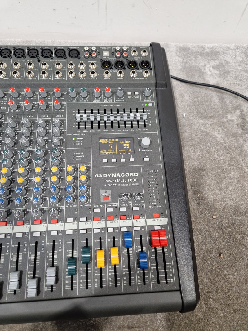Dynacord Powermate 1000-3 - 2000W Powered Mixer - Excellent w/ Original Box & European power supply - Image 4