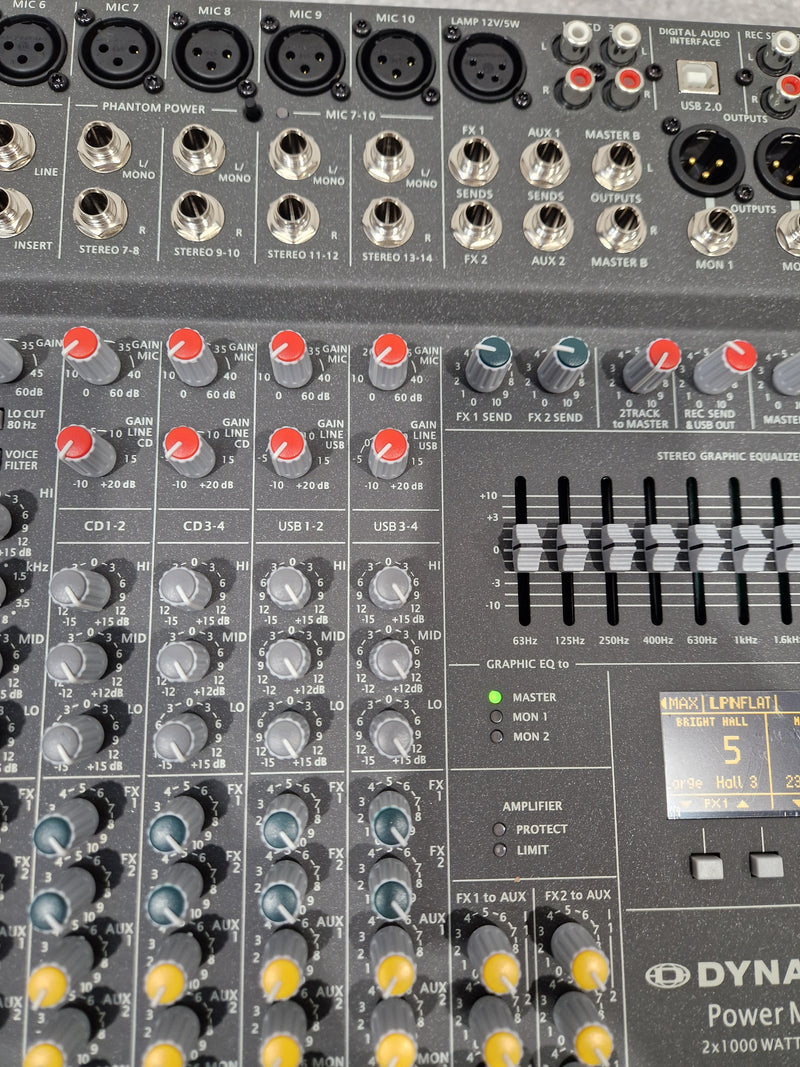 Dynacord Powermate 1000-3 - 2000W Powered Mixer - Excellent w/ Original Box & European power supply - Image 14