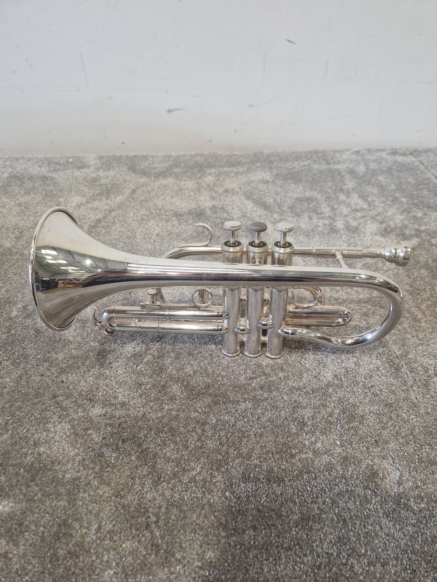 Besson Be1020 Silver Plate - Professional Cornet, Silver Plated - Good w/ Soft Case
