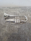 Besson BE1000 Silver Plate Cornet - Brass Instrument - Fair w/ Hard Case - Photo 11