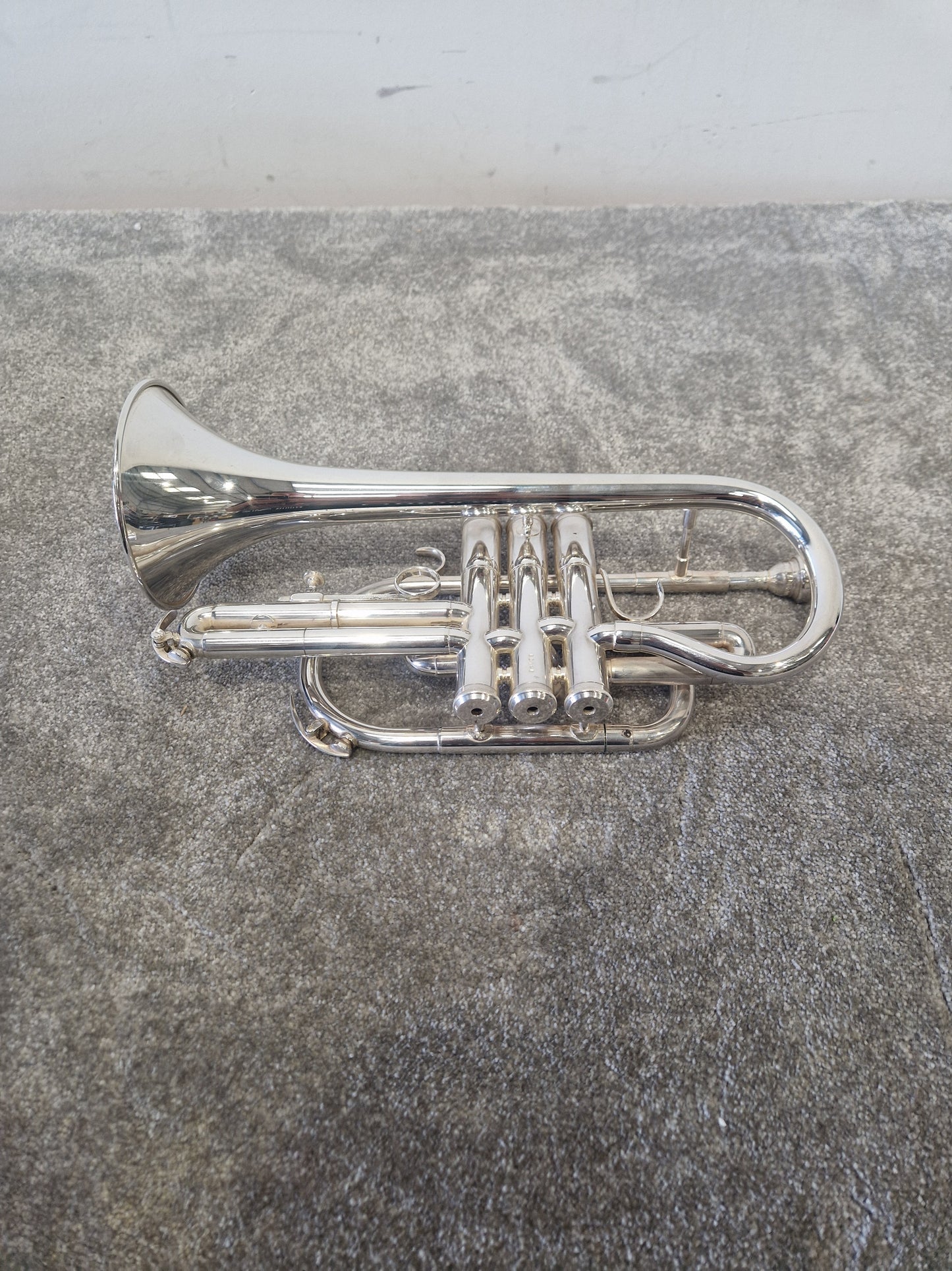 Besson Be1020 Silver Plate - Professional Cornet, Silver Plated - Good w/ Soft Case
