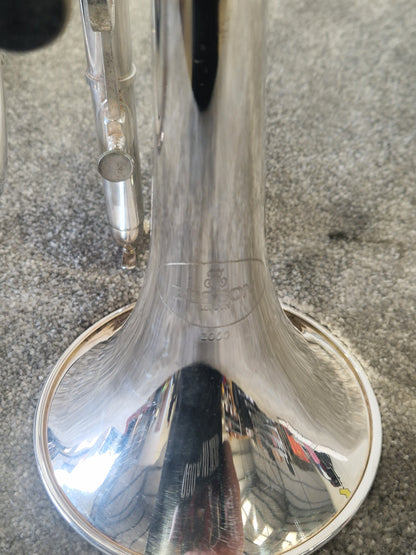 Besson Be1020 Silver Plate - Professional Cornet, Silver Plated - Good w/ Soft Case