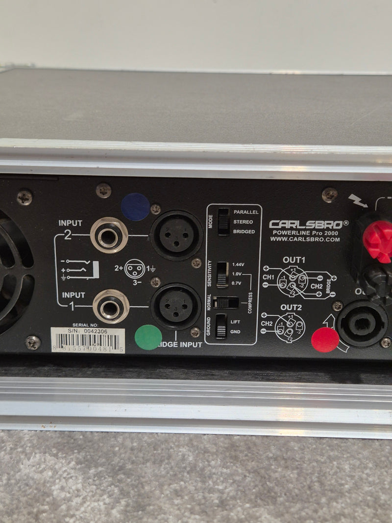 Carlsbro Powerline Pro 2000 Amplifier - 1000 Watts - Fair (Read Description) - Image 6