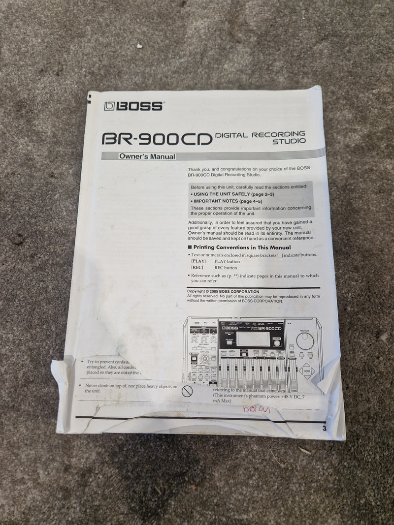 Boss Br-900cd Digital Recorder - 96kHz/24-bit Recording, COSM Effects - Very Good w/ Power Supply & Manuals - Image 14