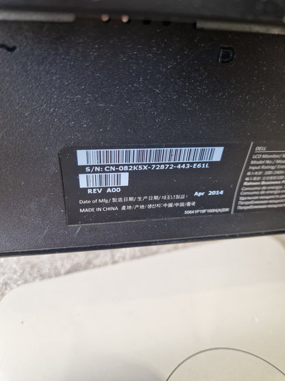 Dell 20 Inch Monitor Rev A00 - High Resolution, LED Display - Excellent w/ Power Supply & HDMI Cable